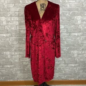 Carla by Rozarancio Dress Red Velvet Wrap Dress